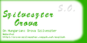 szilveszter orova business card